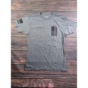 Howitzer Patriot Mens Size Medium Gray T Shirt Military Veteran America Respect